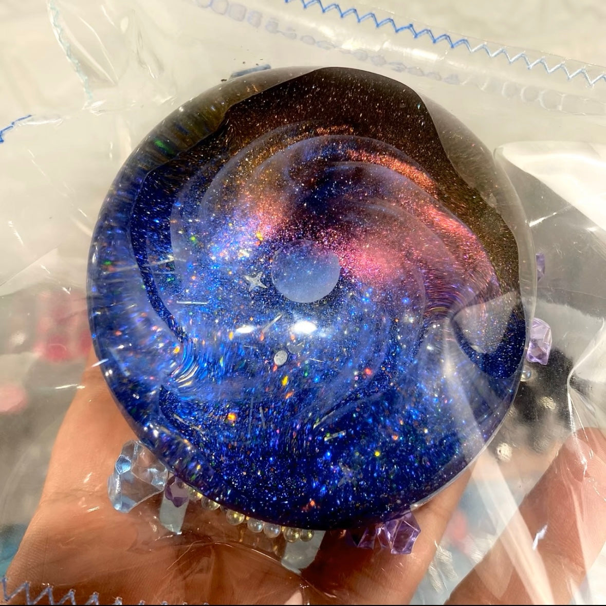 Transparent Handmade Cosmic Ball Taba Squishy Toy Stress Ball – product image 3