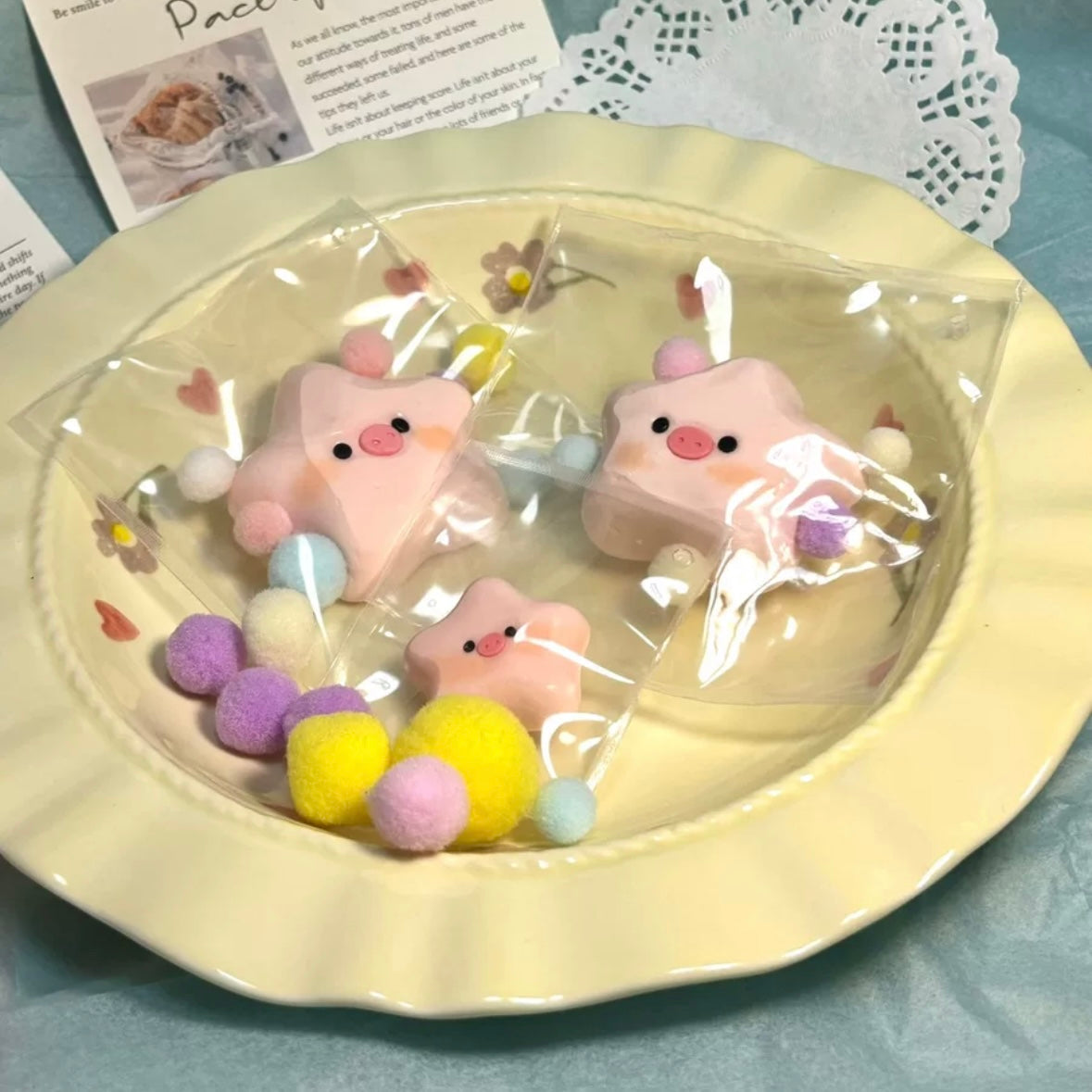 Handmade Pink Star Shape Squishy Stress Relief Toy – product image 3