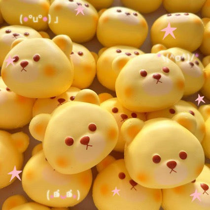 Slow Rising Squishy Bear Head Stress Relief Decompression Toy — 1pc / 2pcs