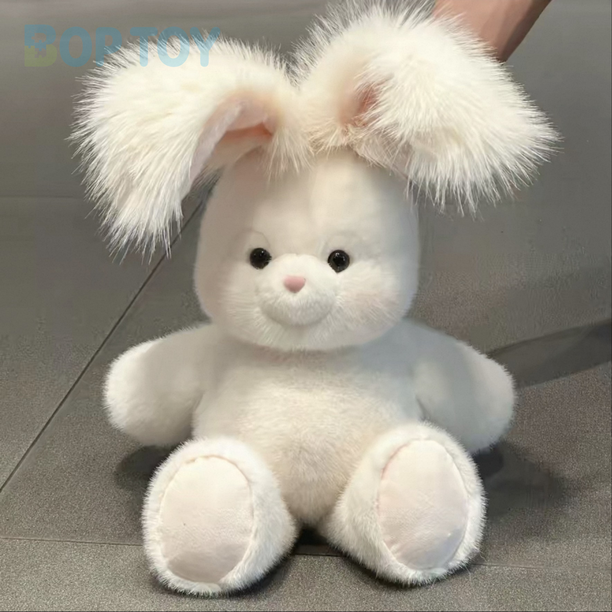 Little Y white bunny plush, actual plain photograph