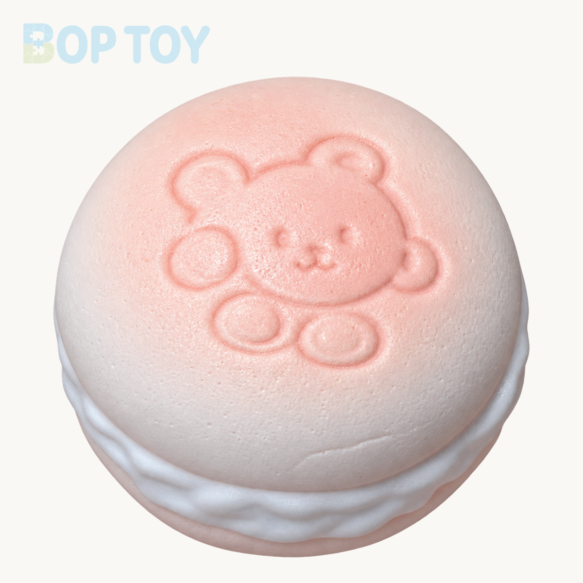 Smiley Bear Slow Rising Squishy Stress Relief Decompression Toy – Pink – BOP TOY