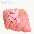 Slow Rising Squishy Croissant Stress Relief Decompression Toy – Strawberry Pink – BOP TOY