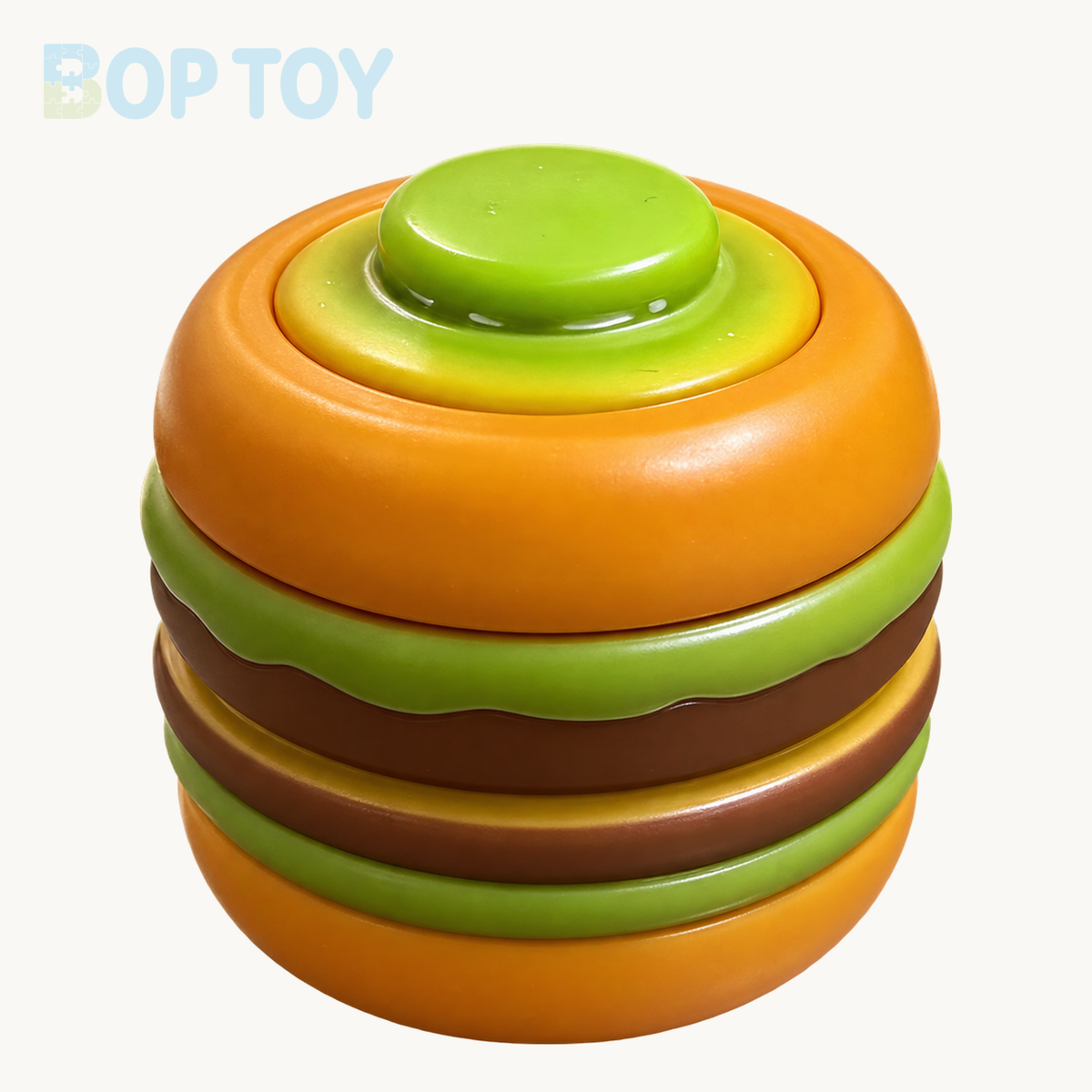Hamburger Fidget Spinner — Press to Spin Stress Relief Toy – Humburger – BOP TOY