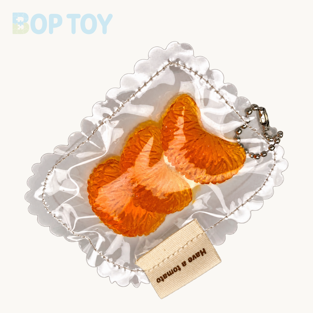 Transparent Mini Orange Taba Squishy Toy – 3pcs Mini Orange – BOP TOY