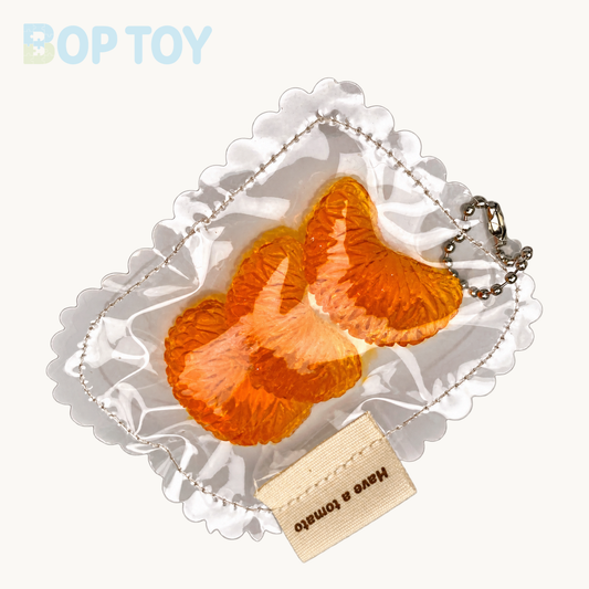Transparent Mini Orange Taba Squishy Toy – 3pcs Mini Orange – BOP TOY