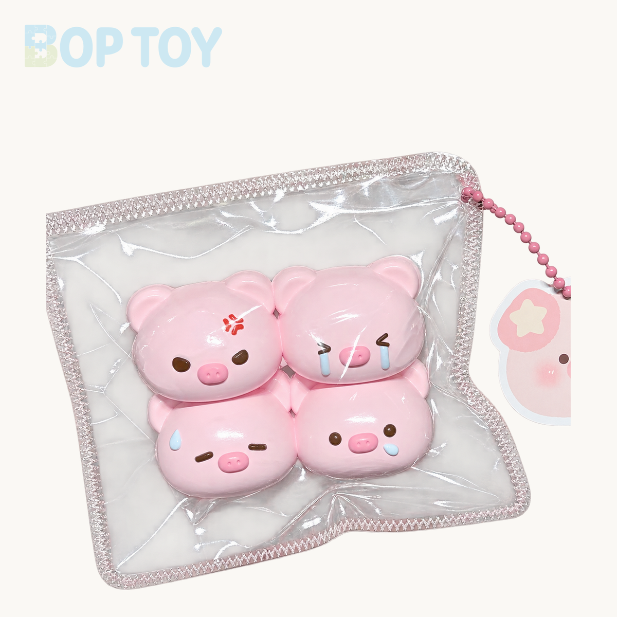 Pink Pigs Taba Squishy Toy – 4pcs Pink Pigs – BOP TOY