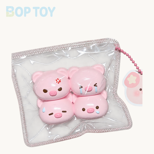 Pink Pigs Taba Squishy Toy – 4pcs Pink Pigs – BOP TOY