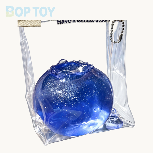 Clear Blueberry Taba Squishy Toy – Blue Transparent Blueberry – BOP TOY