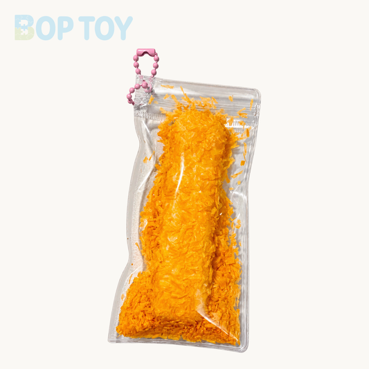 Fried Crispy Milk Rice Cake Strips Taba Squishy Toy – 1pc – BOP TOY
