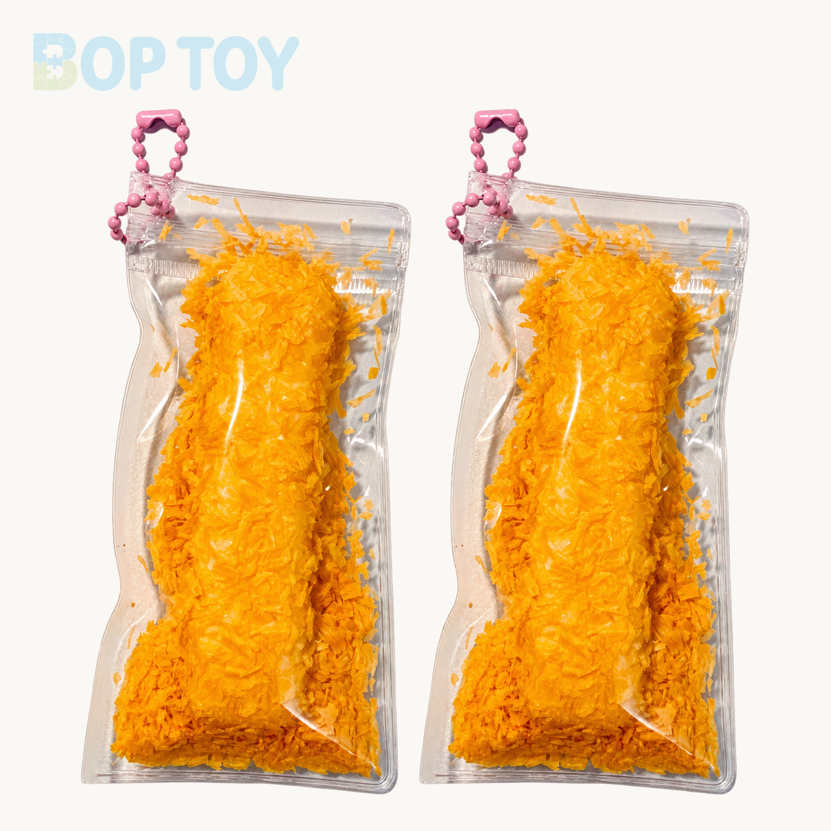 Fried Crispy Milk Rice Cake Strips Taba Squishy Toy – 2pcs – BOP TOY