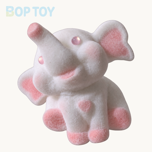 Elephant with Flocking Taba Squishy Toy – Elephant – BOP TOY