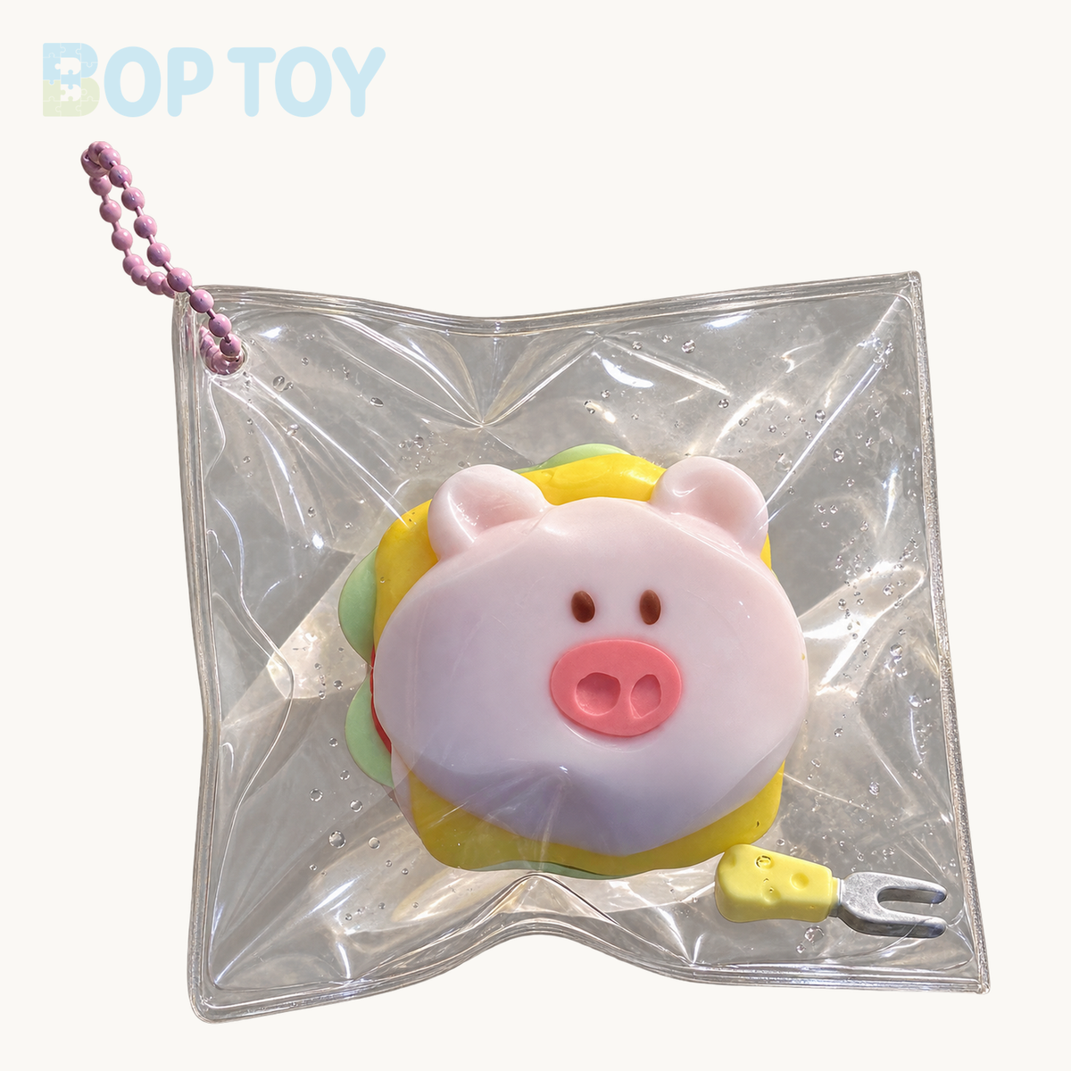 Mini Pig Hamburger Taba Squishy Toy – 1pc – BOP TOY