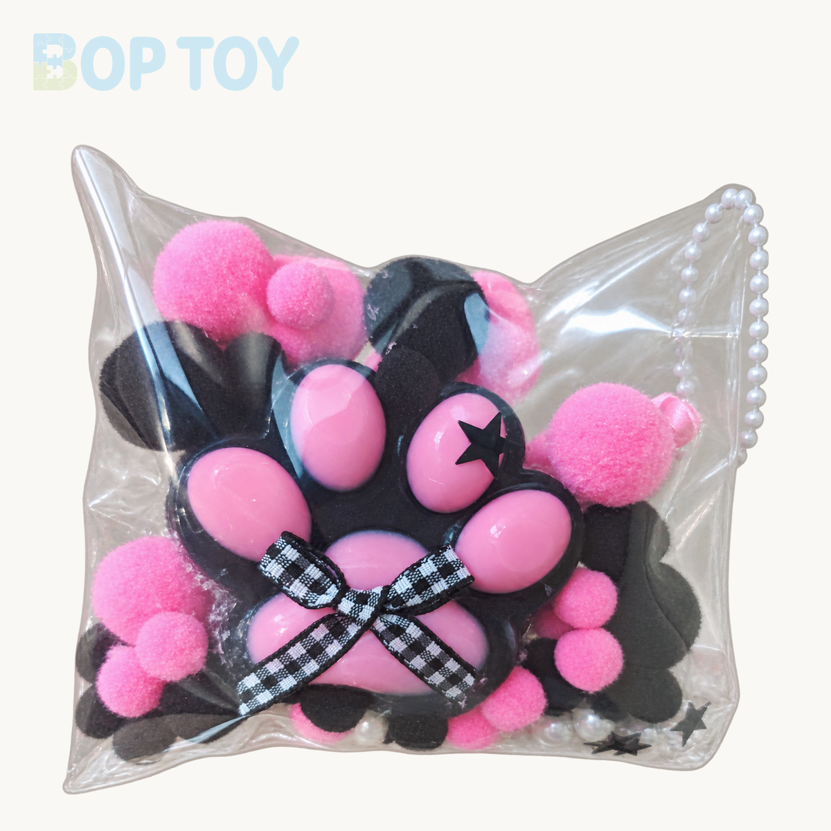 Cat's Paw - Black & Pink Taba Squishy Toy – Black & Pink – BOP TOY