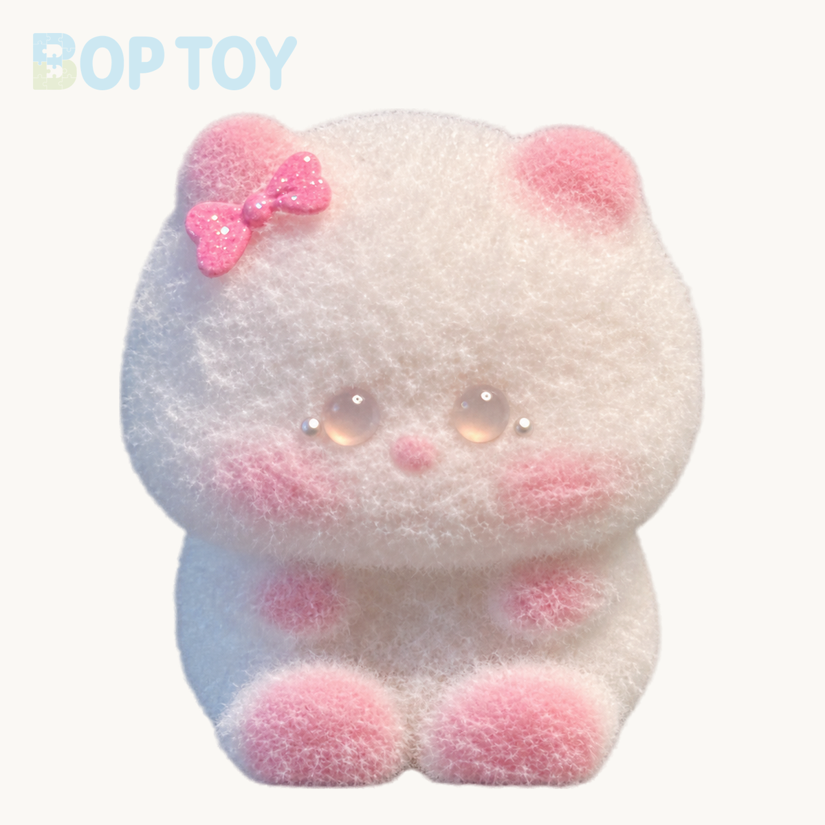 Flocked Pink Pig Taba Squishy Toy – pink pig – BOP TOY