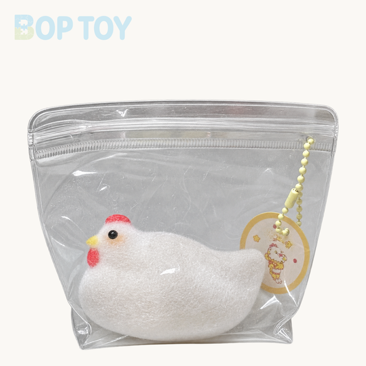 Mini Hens Lay Eggs Taba Squishy Toy – White – BOP TOY
