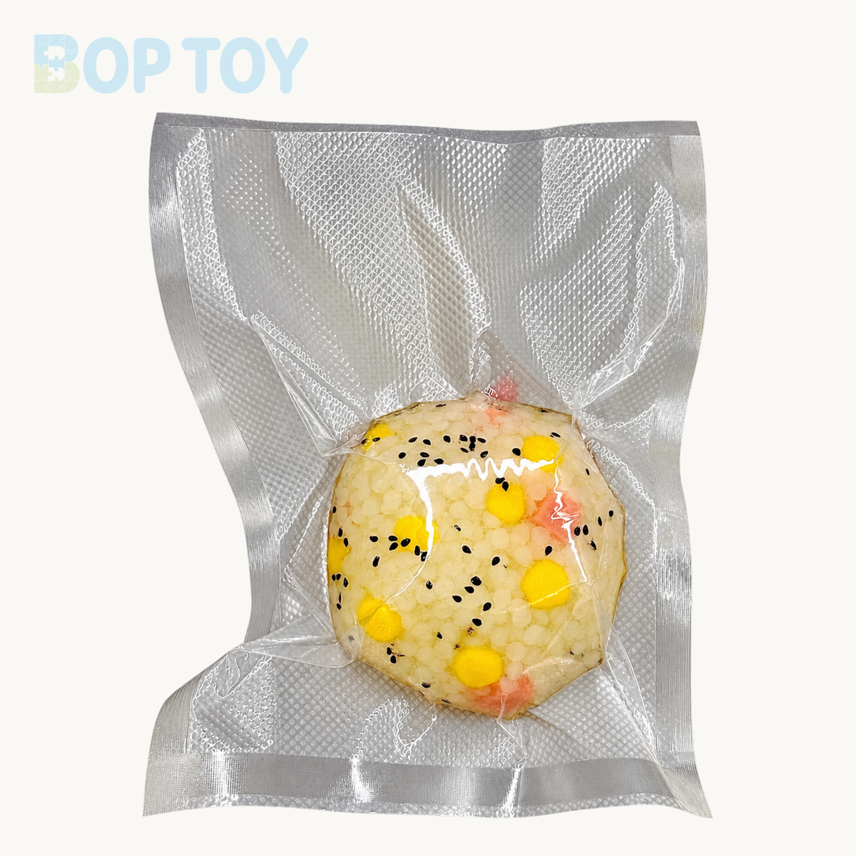 Corn and Ham Rice Ball Handmade Stress Ball – 1pc – BOP TOY