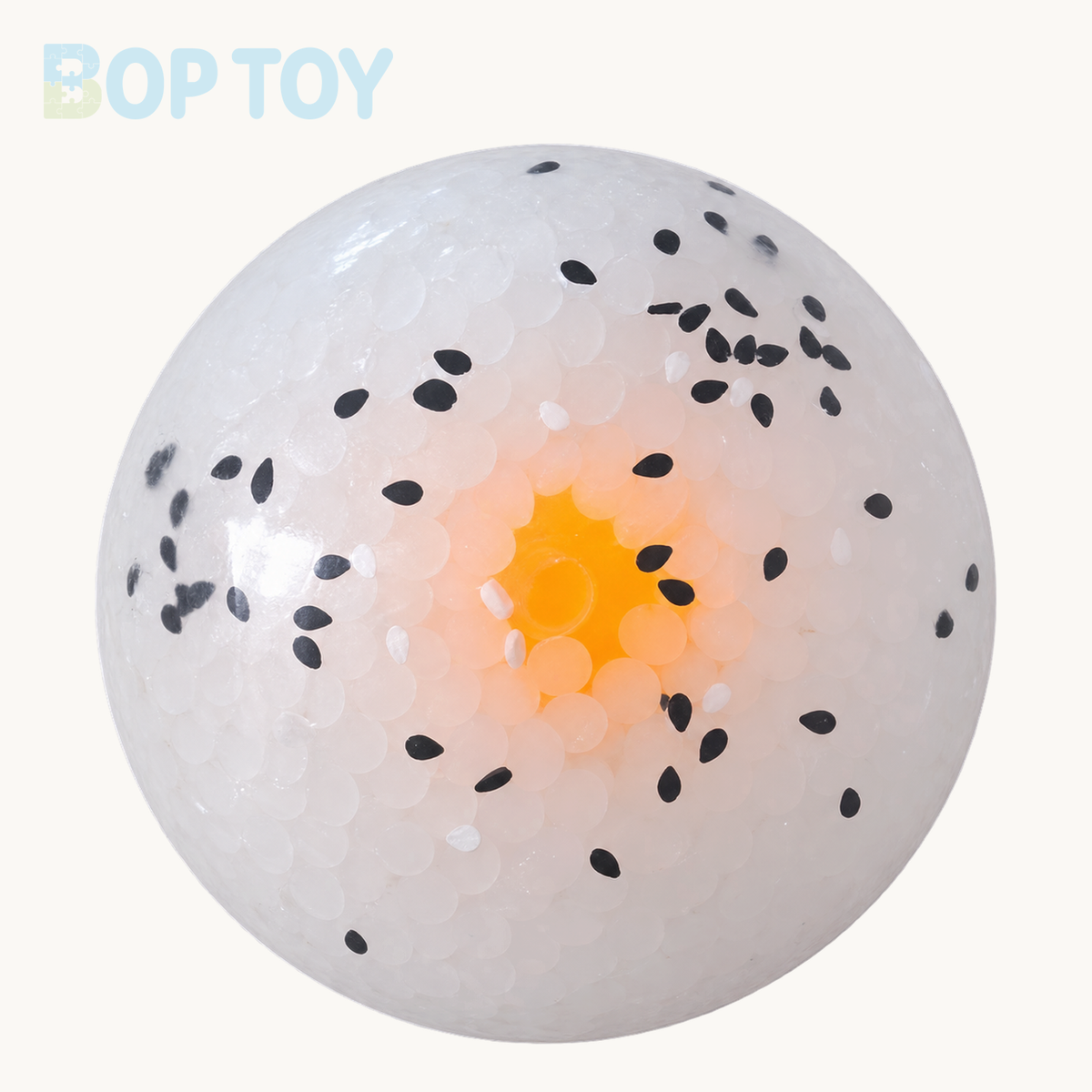 Rice Ball with Egg Yolk Shape Handmade Stress Balls – 1pc – BOP TOY