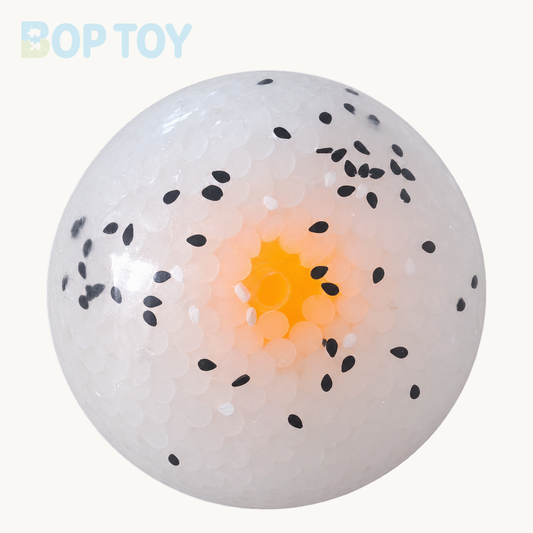 Rice Ball with Egg Yolk Shape Handmade Stress Balls – 1pc – BOP TOY