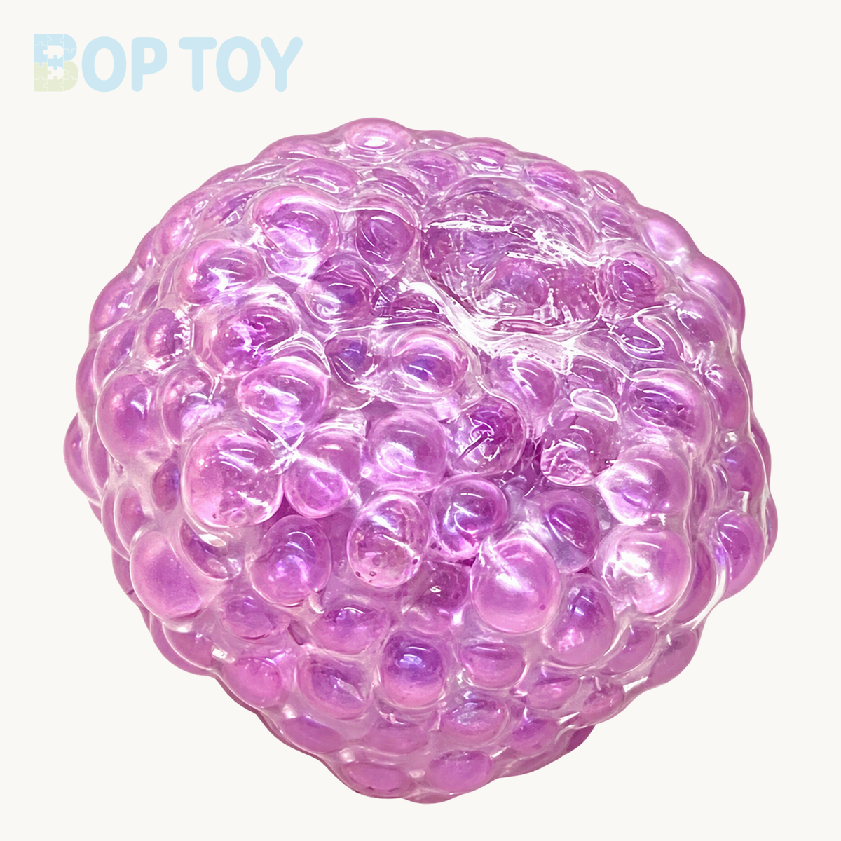 Rose Red / Purple / Green Bead Stress Ball Relief Decompression Toy – Purple – BOP TOY