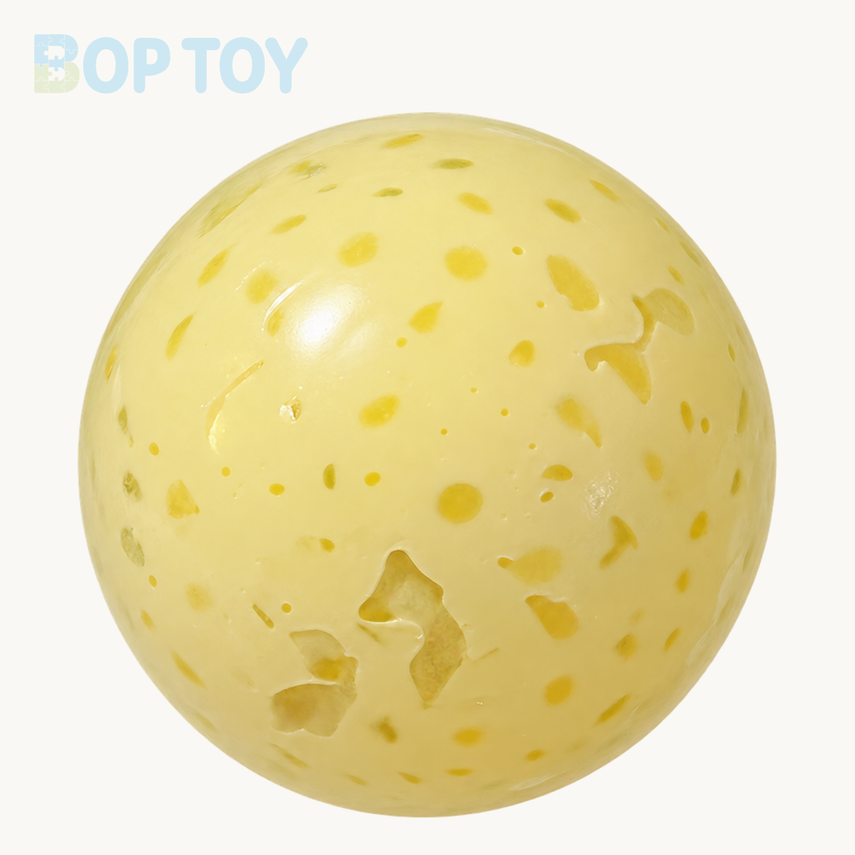 Small Building Blocks Squishy Ball Stress Relief Stress Ball – Yellow – BOP TOY