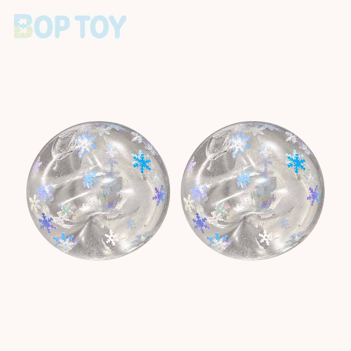 Snowflake Stress Ball Jelly Ball Squishy Stress Relief Decompression Toy – 2pcs – BOP TOY