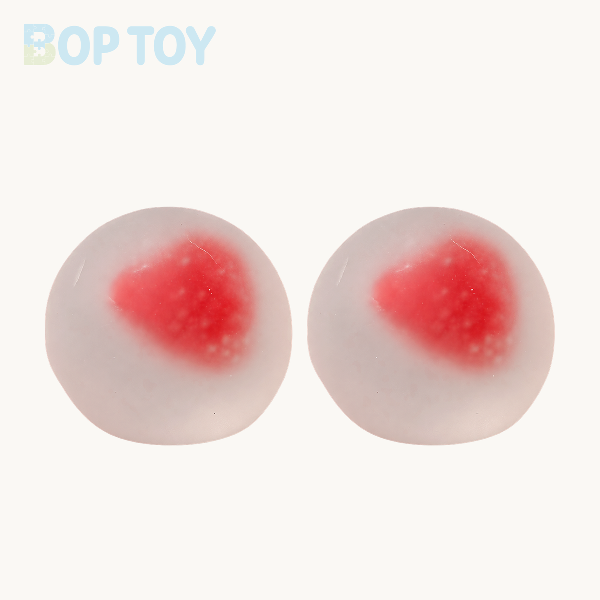 Strawberry Mochi Stress Ball Jelly Ball Squishy Stress Relief Decompression Toy – 2pcs – BOP TOY