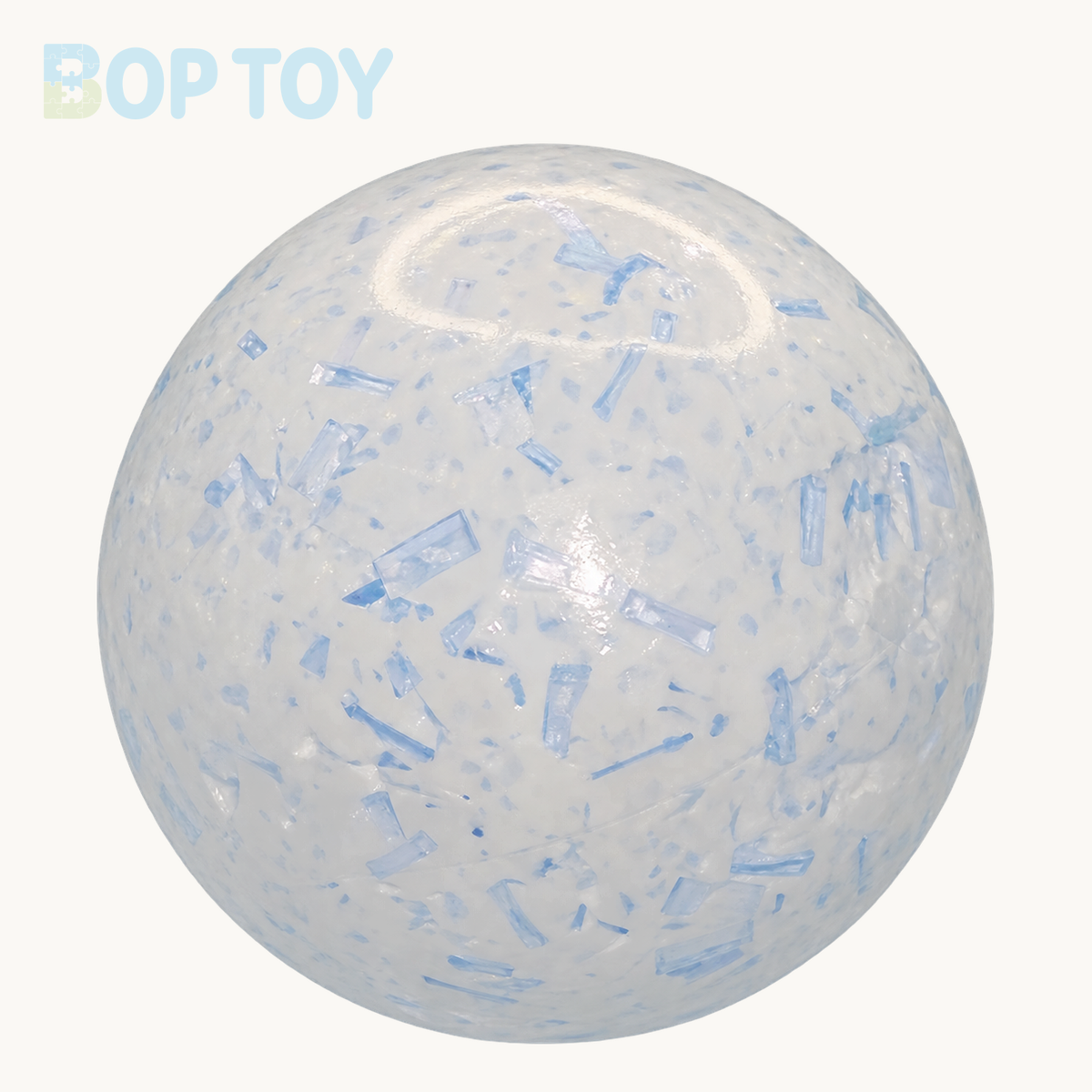 White Handmade Stress Ball – 1pc – BOP TOY