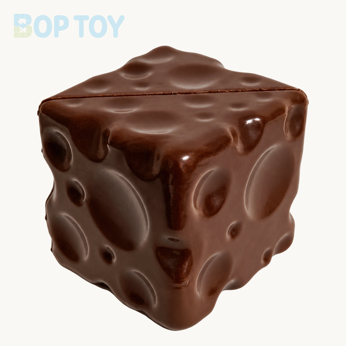 Cheese Cube Slow Rise Squishy – 6cm- Coffee Color – BOP TOY