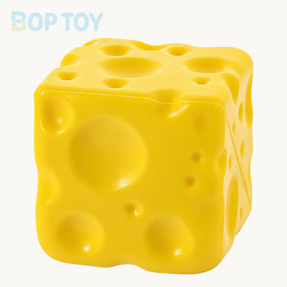 Cheese Cube Slow Rise Squishy – 6cm-Dark Yellow – BOP TOY