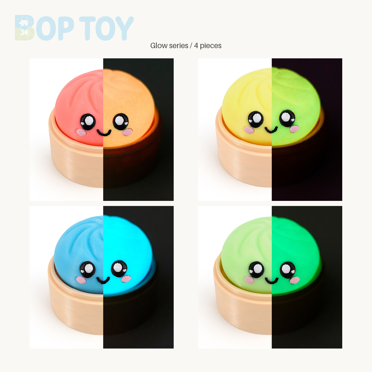 glow complete series, one of each style, lids sold separately