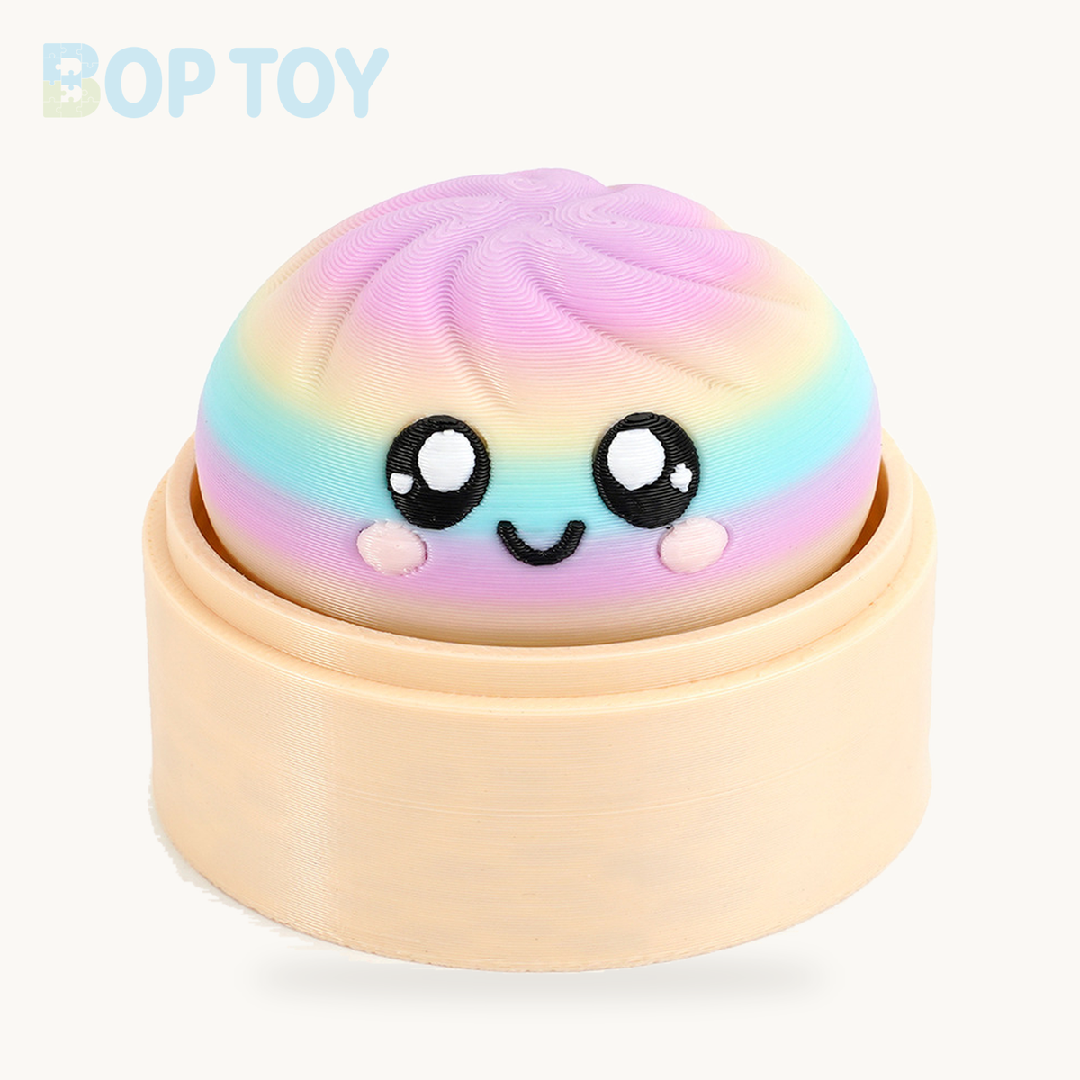 Baozi Button Fidget Toy - 23 Styles - Rainbow / Single - Rainbow 2; base included, lid sold separately