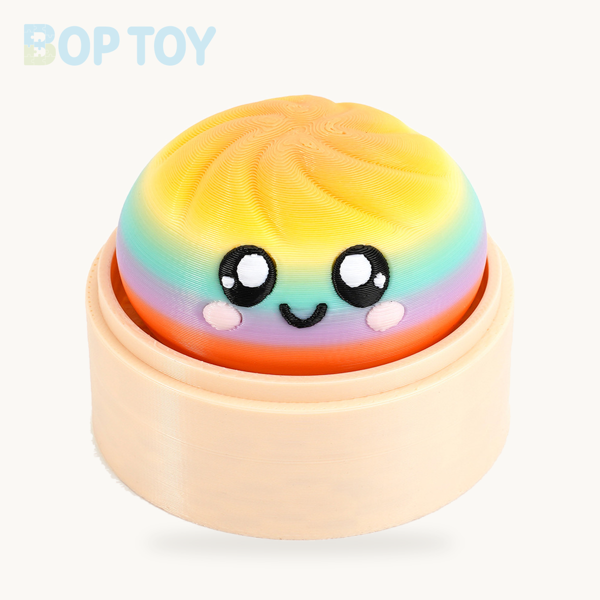 Baozi Button Fidget Toy - 23 Styles - Rainbow / Single - Rainbow 4; base included, lid sold separately