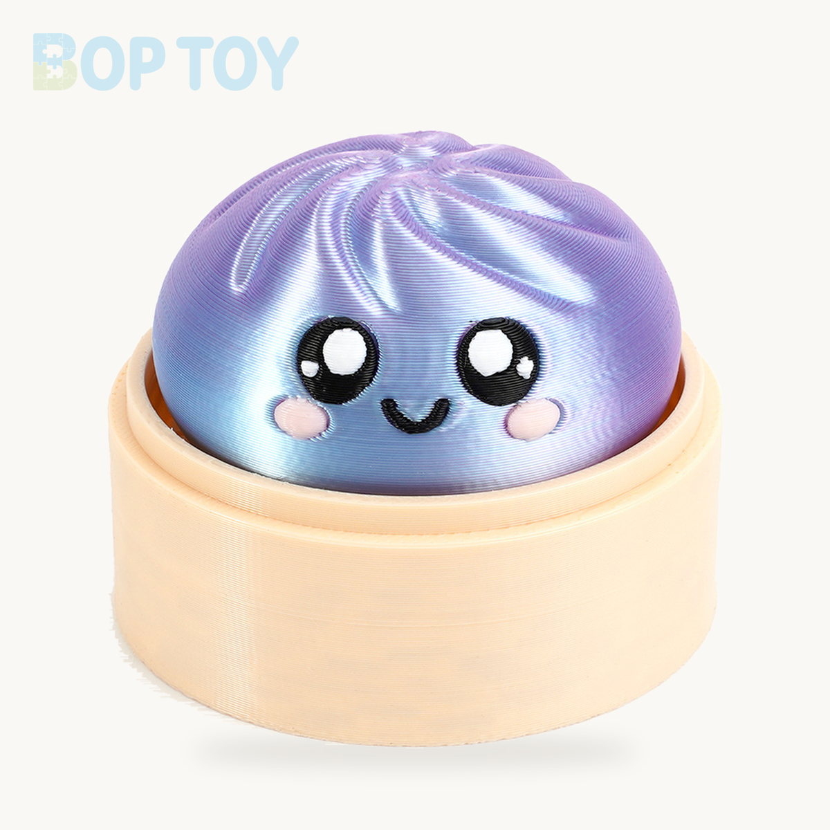 Baozi Button Fidget Toy - 23 Styles - Dream / Single - Blue; base included, lid sold separately