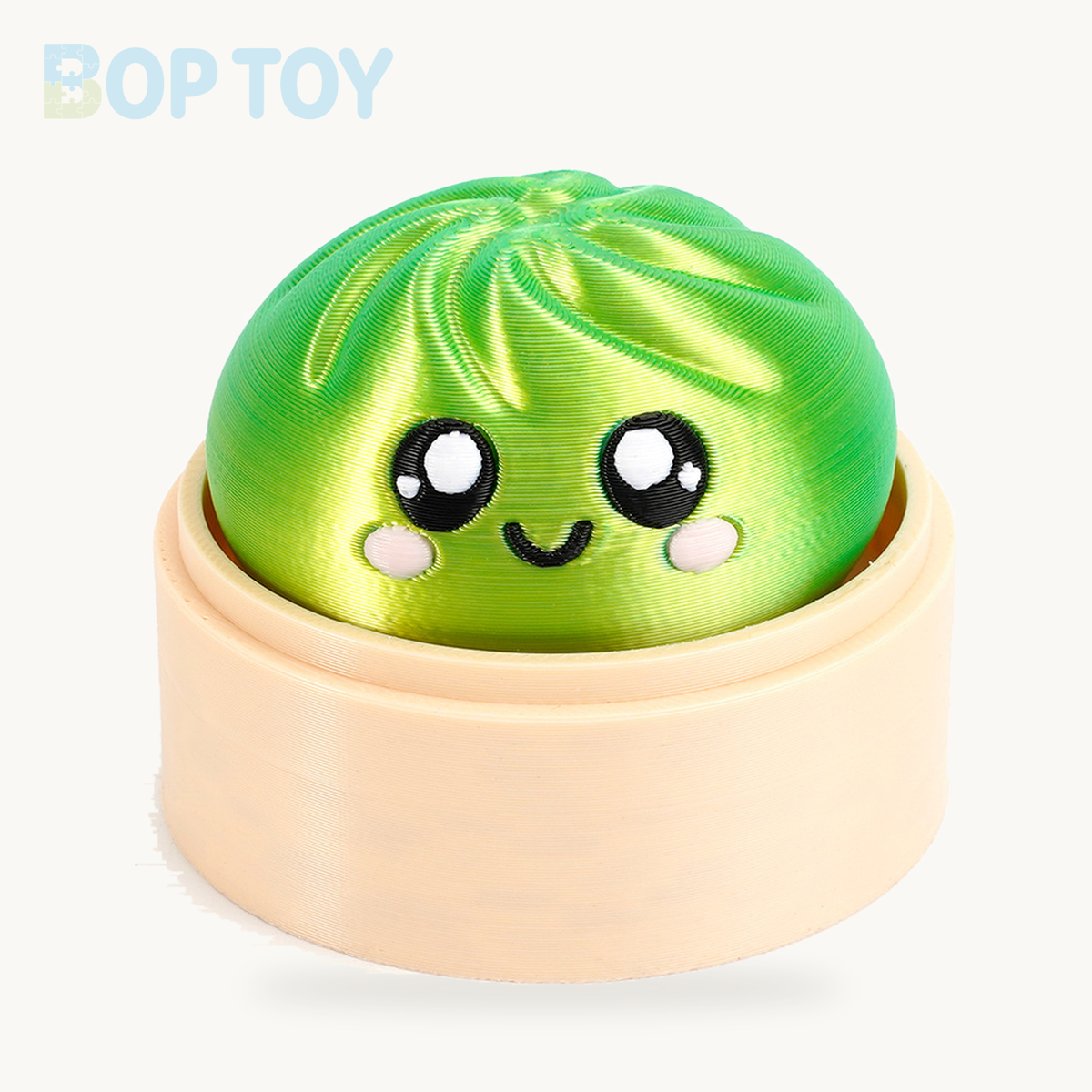 Baozi Button Fidget Toy - 23 Styles - Dream / Single - Green; base included, lid sold separately