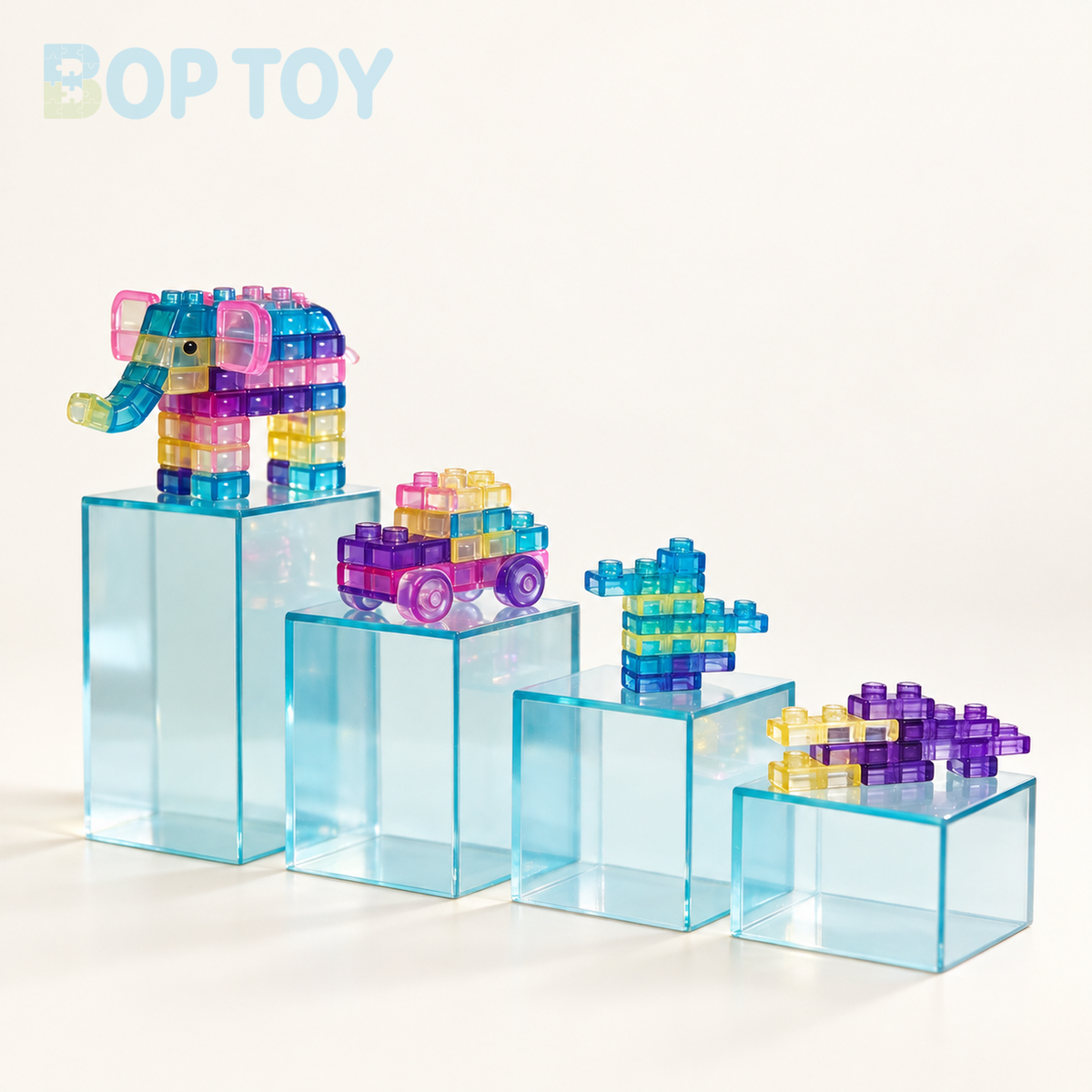 40 PCS Sensory Soft Building Blocks for Toddlers Kids Montessori Squishy Stacking Toy Set - creations