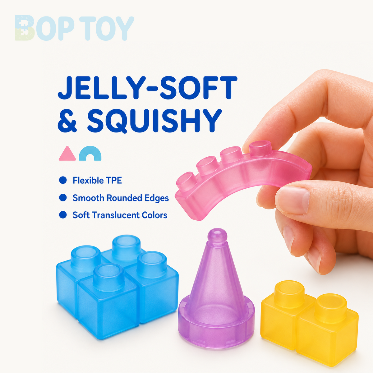 Magic Gummy Soft Castle Building Blocks Set – 40/56 Pieces - feature jelly soft