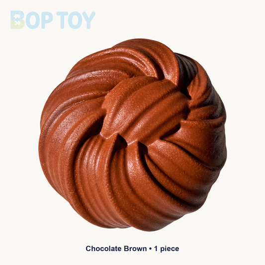 Chocolate Brown spiral steamed bun squishy - 1 piece option