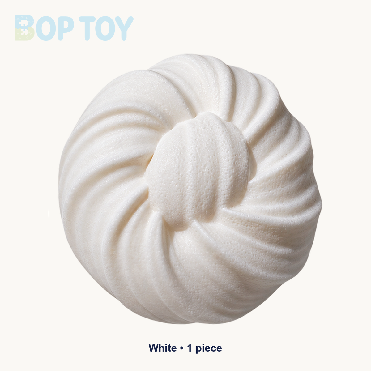 White spiral steamed bun squishy - 1 piece option