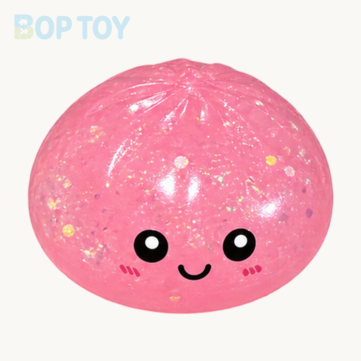 Pink glitter bao bun squishy