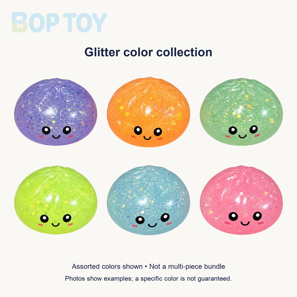 Glitter color collection - six photographed color examples, not a six-piece bundle