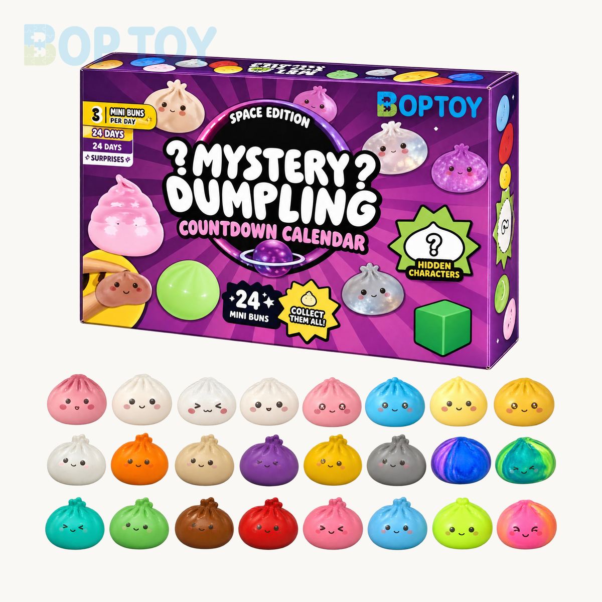Mystery C - Small countdown calendar gift box; one complete selected box; digitally branded packaging preview