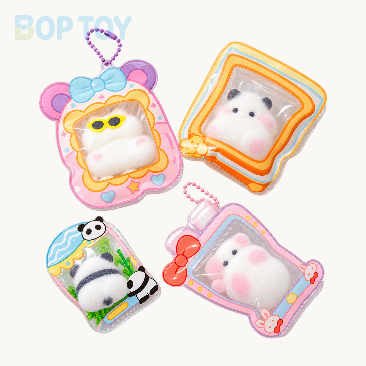 Animal Squishy Making Kit for Starter, No Odor, for Squishy Toy Making  (50ml Part A  + 50ml Part B) — panda-hamster — BOP TOY