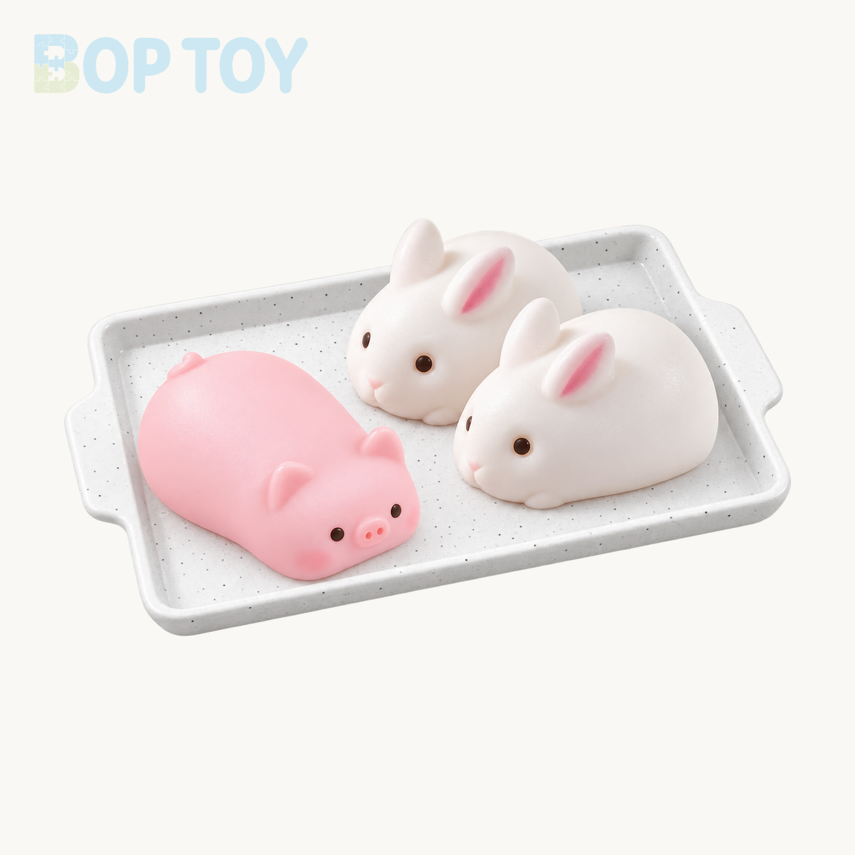 Animal Squishy Making Kit for Starter, No Odor, for Squishy Toy Making  (50ml Part A  + 50ml Part B) — piggy-rabbit — BOP TOY