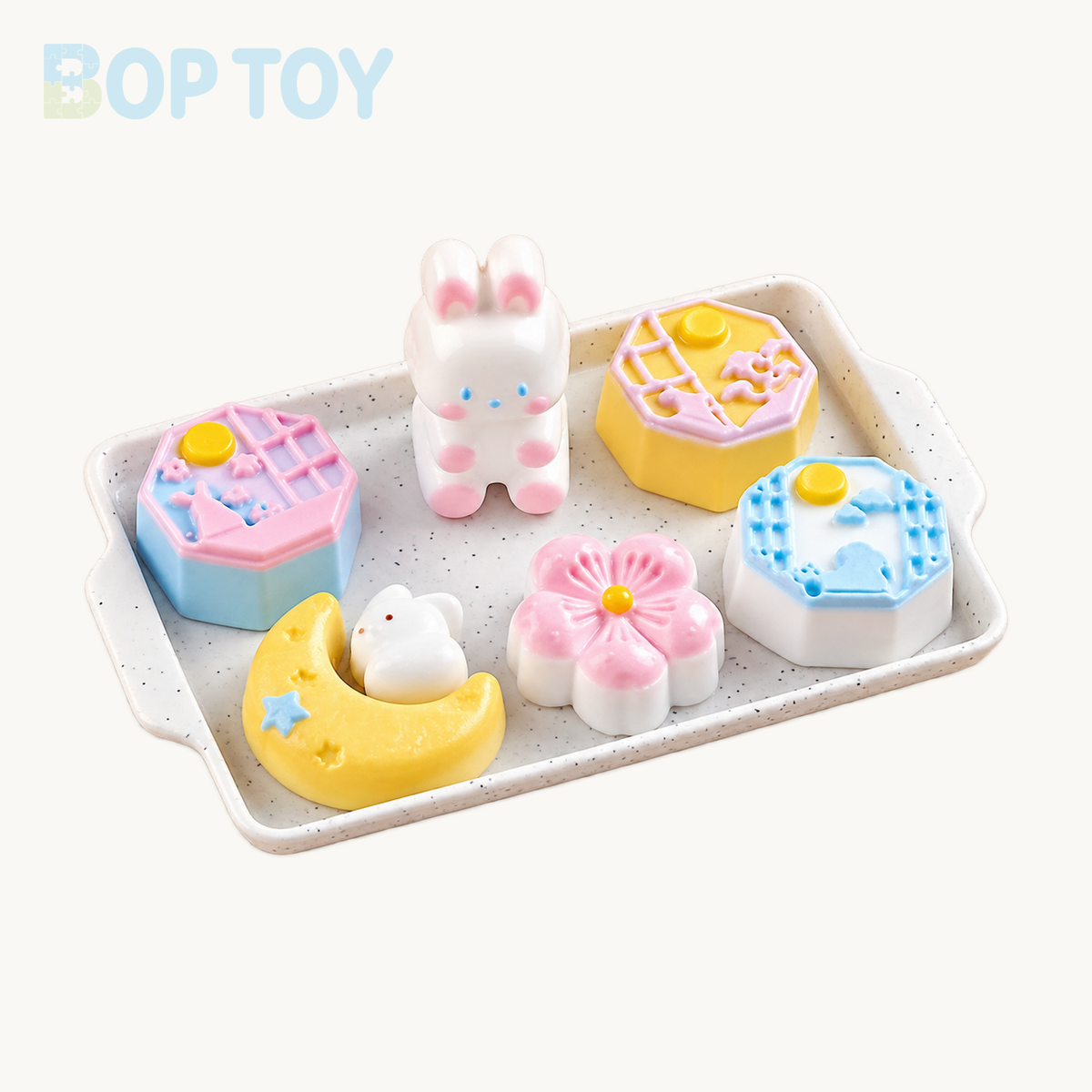 Animal Squishy Making Kit for Starter, No Odor, for Squishy Toy Making  (50ml Part A  + 50ml Part B) — rabbit-mooncake — BOP TOY