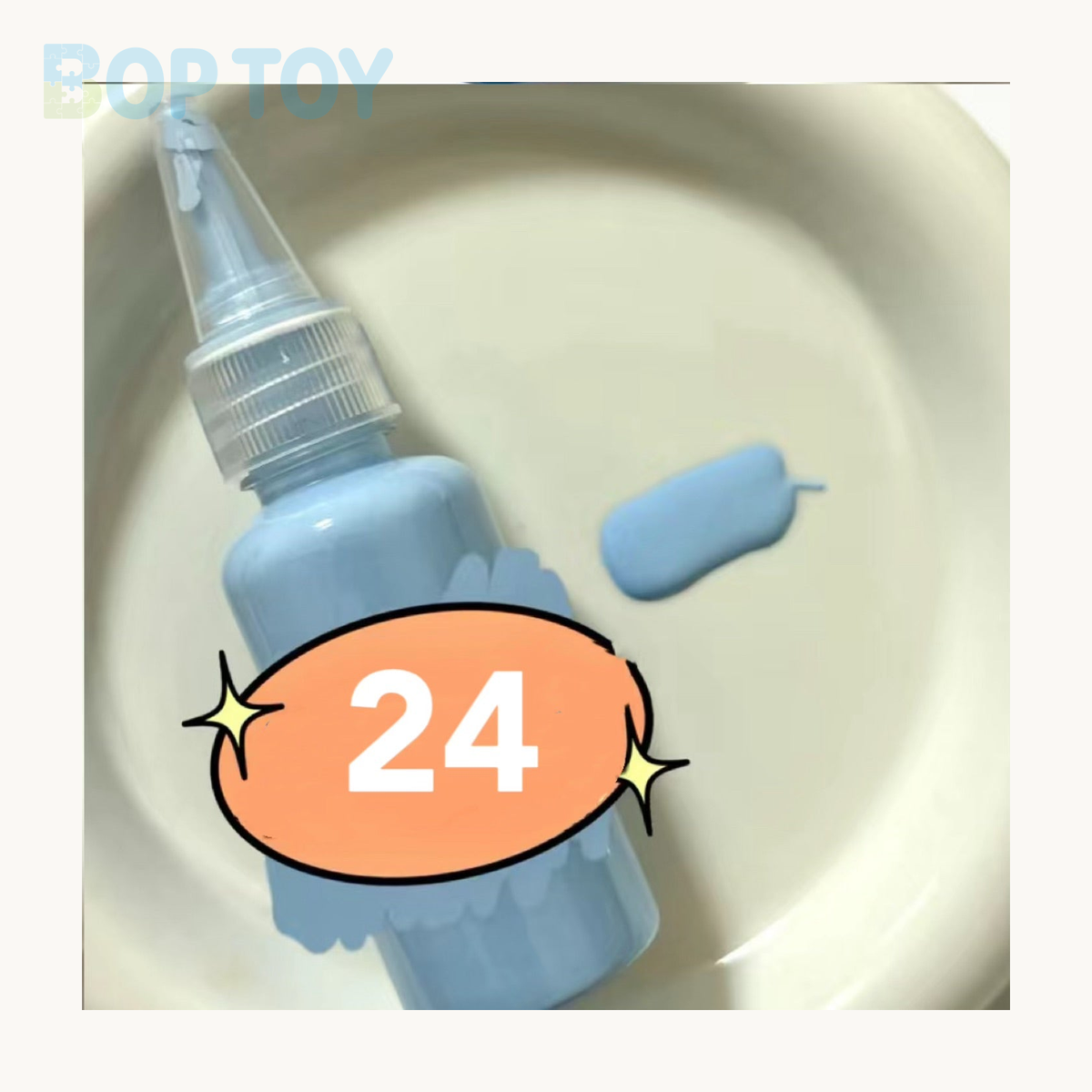 24 Colors Silicone Color Dye Milky Color Paste for Silicone Squishy-30g Each — 24 — BOP TOY