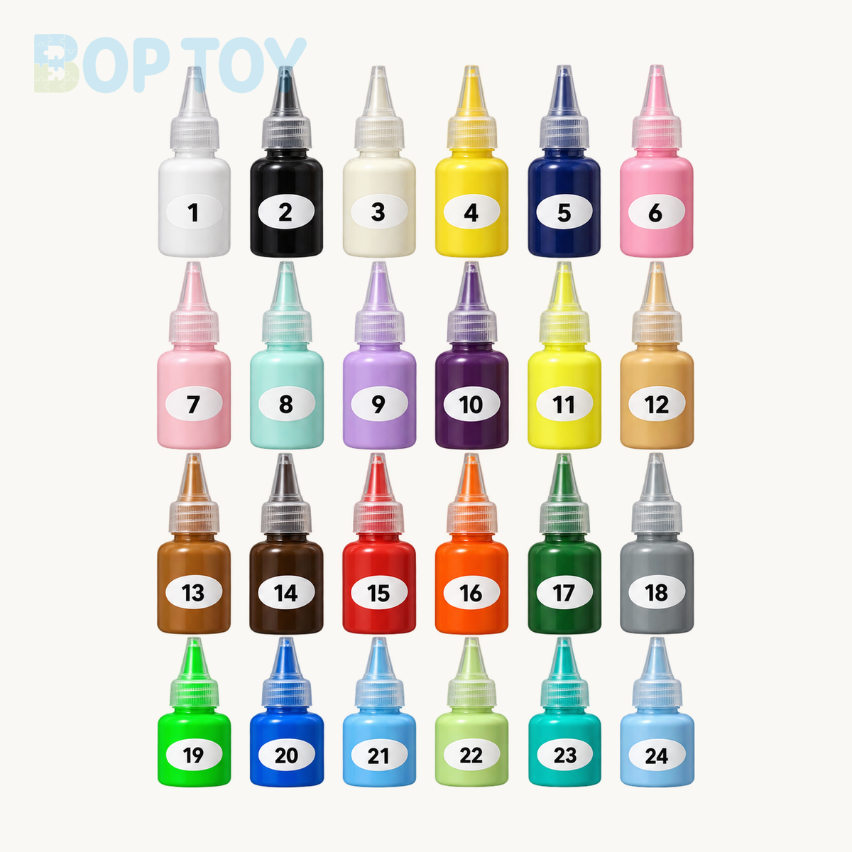 24 Colors Silicone Color Dye Milky Color Paste for Silicone Squishy-30g Each — hero — BOP TOY