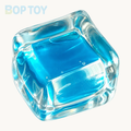 250g Handmade Transparent Ice Cube Taba Squishy Toy (Flowing Liquid in The Middle)(Liquid Squishy) — Lake Blue — BOP TOY