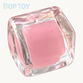 250g Handmade Transparent Ice Cube Taba Squishy Toy (Flowing Liquid in The Middle)(Liquid Squishy) — Pink Peach — BOP TOY