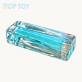 Transparent Handmade Rectangle Ice Cube Taba Squishy Toy — Blue — BOP TOY