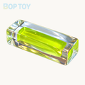 Transparent Handmade Rectangle Ice Cube Taba Squishy Toy — Yellow — BOP TOY